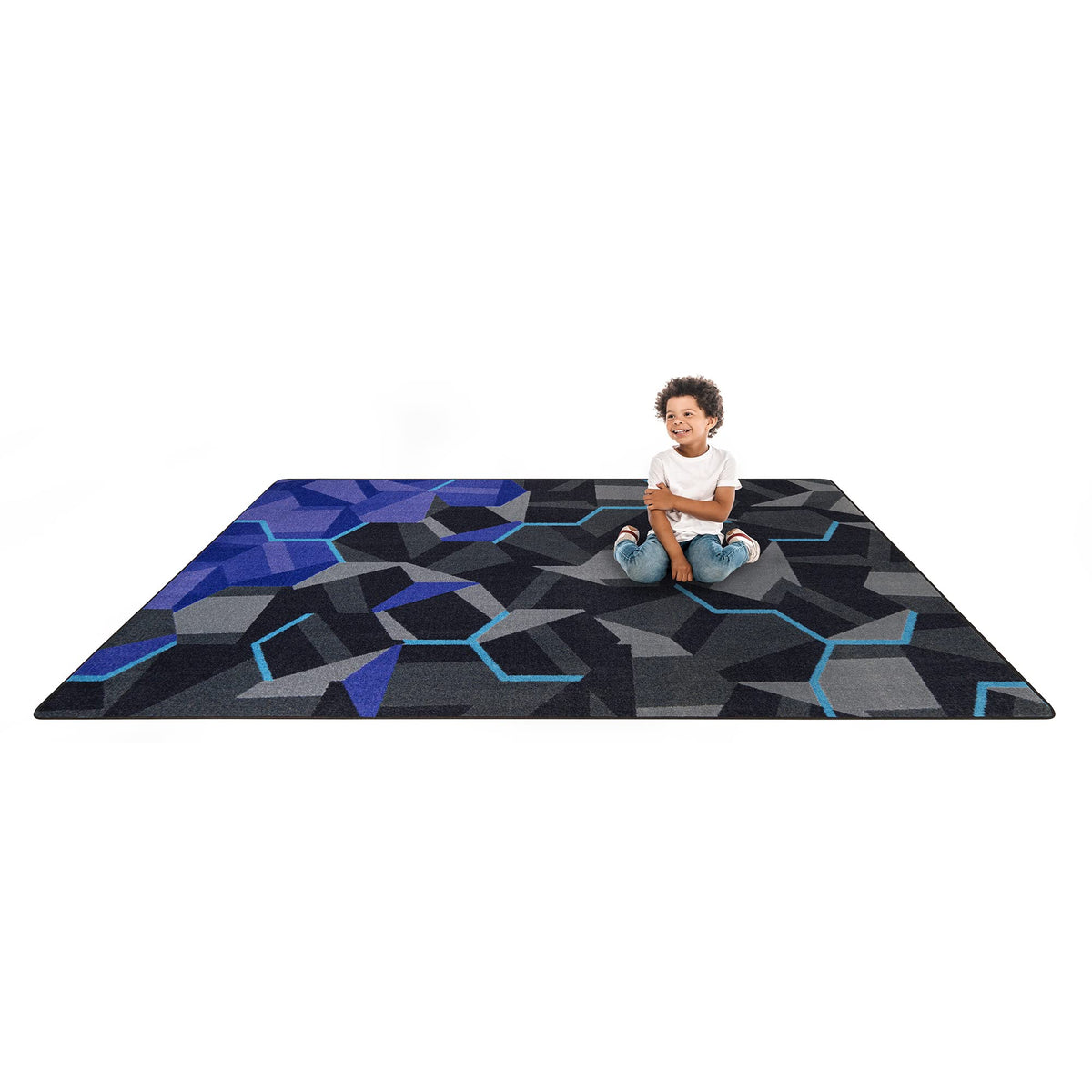 Stealth 10'9" x 13'2" Area Rug in Color Violet by Joy Carpets – 10'9" x 13'2" (Rectangular), Nylon, Violet, Model 2134G-03