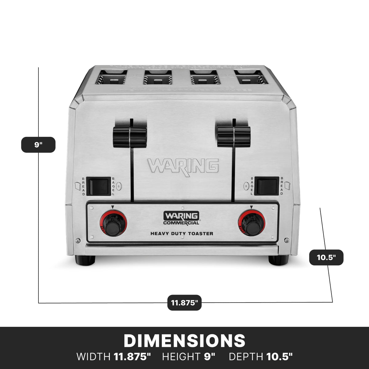 Waring 208-Volt / WCT850 / Silver Toasters