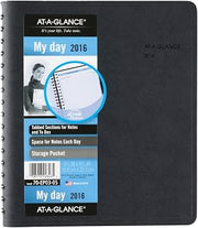 AT-A-GLANCE Daily Appointment Book / Planner 2016, The Action Planner, 6.88 x 8.75 Inches, Black (70-EP03-05)