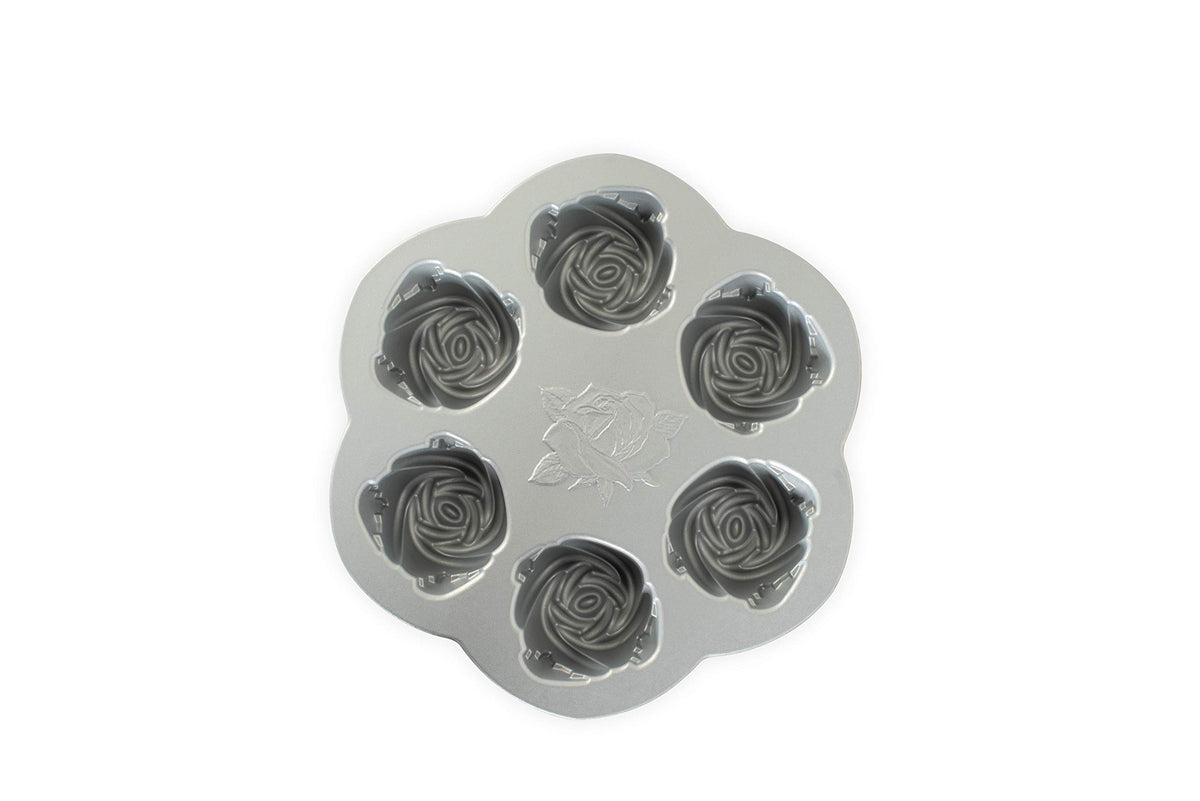 Nordic Ware Toffee / 2.25 Cup Capacity (Pack of 3) / Rosebud Cakelet Specialty & Novelty Cake Pans