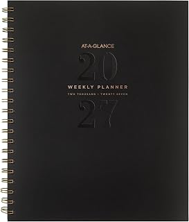 AT-A-GLANCE 2027 Planner, Weekly & Monthly, 8.5" x 11", Signature Lite, Black (YP905L0527)