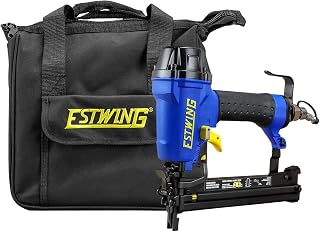 Estwing EFS18 Pneumatic 18-Gauge 7/8" Fencing Stapler with Adjustable Metal Belt Hook, 1/4" NPT Industrial Swivel Fitting, and Bag