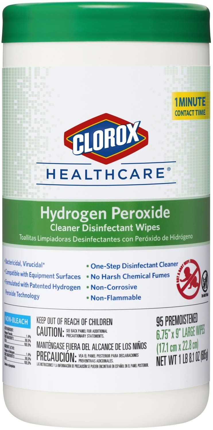 Clorox 95 Count (Pack of 1) / White / Canister 95ct Disinfectant Wipes