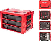 TEKTON 3/8 Inch Drive 6-Point Socket Ratchet Set, 117-Piece | SKT16302