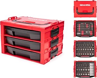 TEKTON 3/8 Inch Drive 6-Point Socket Ratchet Set, 117-Piece | SKT16302