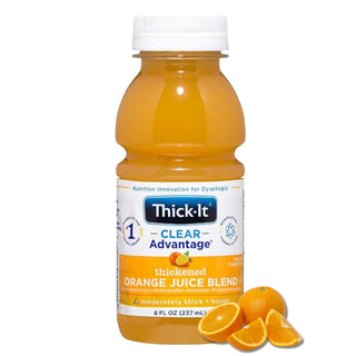 Clear Advantage Moderately Thick Orange Juice by Thick-It – 8 Fl Oz (Pack of 24), Model B478-L9044