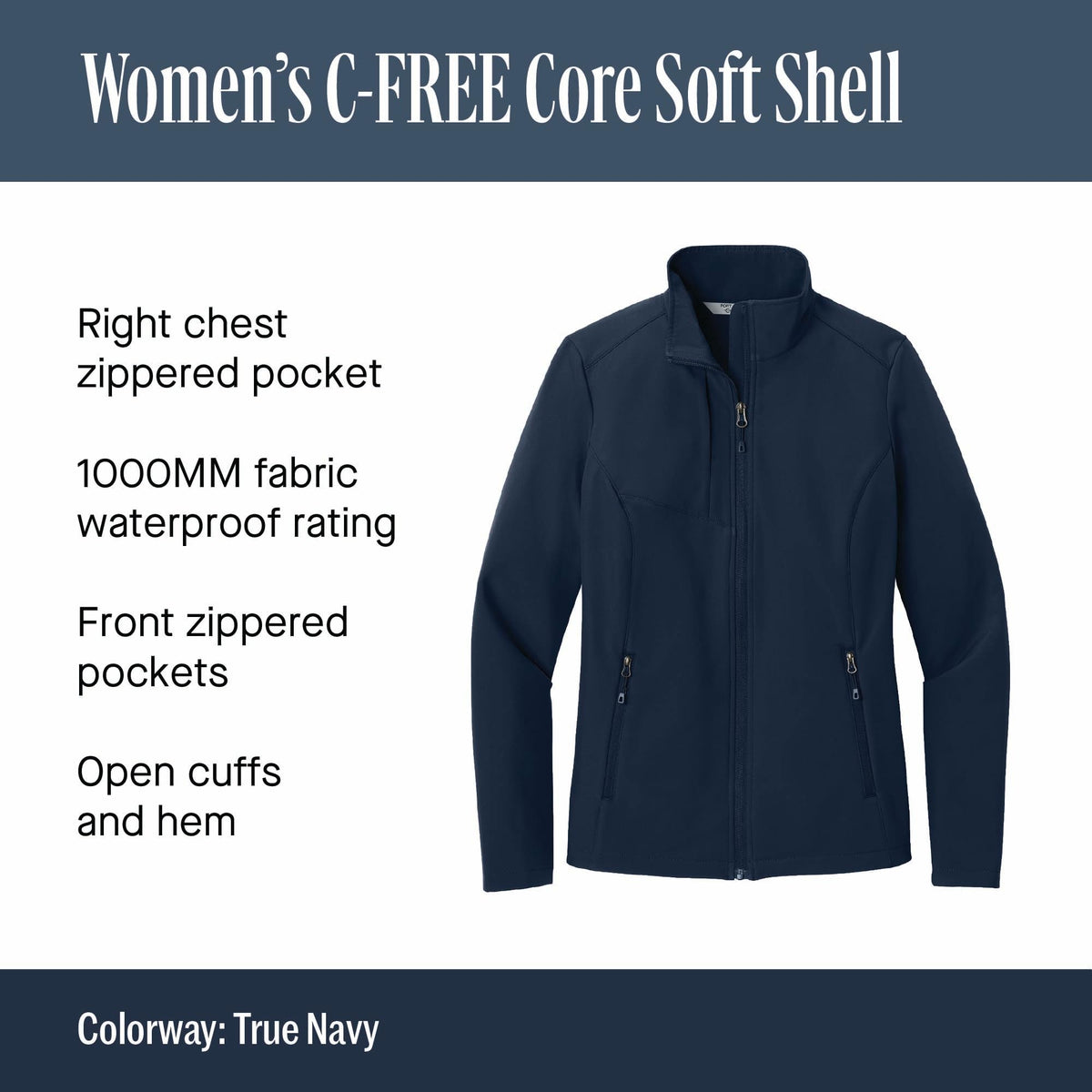 Women's Core Soft Shell Jacket by Port Authority – X-Small, Grey Steel, Model L720