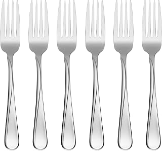 Oneida Flight Dinner Forks Silverware Set for 6, Flatware | mirror finish, dishwasher safe | cutlery set for kitchen and dining, utensil set, heavy duty, kitchen essentials