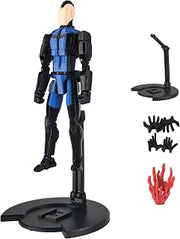 3D Printed T13 Action Figure with Display Stand,Multi-Jointed Movable Modle | Includes 2 sets of hand parts, blood effect pieces, and a display stand for dynamic poses and stable desktop display.