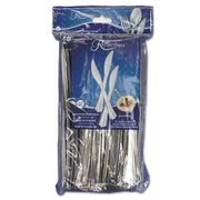 Reflections Heavyweight Plastic Cutlery Knife, 7.5-Inch, Silver (8 packs of 40-Count)
