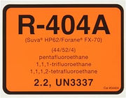 Diversitech R-404A Color Coded Refrigerant ID Label (04404)