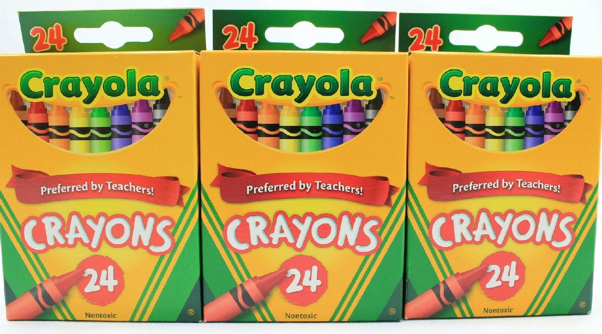 Crayons Bundle (3 Pack) by Crayola – 24 Count (Pack of 3), wax, Multicolor, Pack of 3, Model ‎4550038