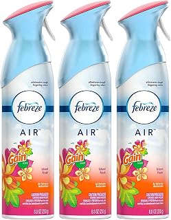 Febreze Air Freshener Spray - Gain Island Fresh - Net Wt. 8.8 OZ (250 g) Per Bottle - Pack of 3 Bottles