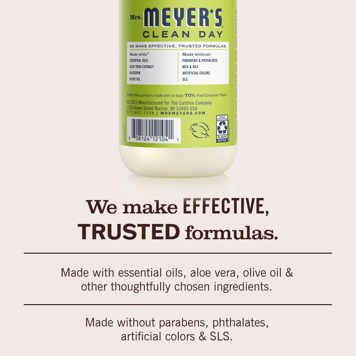 CLEAN DAY Liquid Hand Soap by Mrs. MEYER'S – 12.5 Fl Oz (Pack of 1), Plastic, No Color, Model 10808124121376