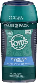 Tom's of Maine Mountain Spring Long Lasting Stick Deodorant Twin Pack