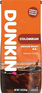 Dunkin' Dunkin’ Colombian Medium Roast Ground Coffee, 11 Oz. Bag
