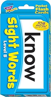 Trend Enterprises Sight Words Level B Pocket Flash Cards, Ages 5 & Up