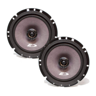 6 1/2" 2 Way Coaxial Speakers (Pair) by Alpine – Long Fiber Natural Pulp, High Polymer Foam, Black, Model SXE-1726S
