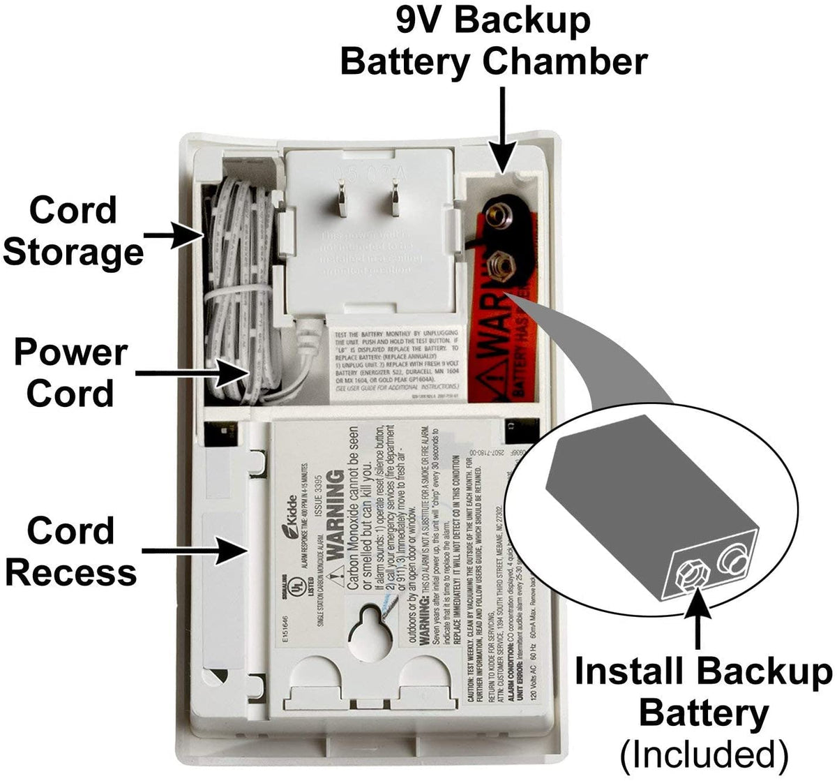 Carbon Monoxide Detector by Kidde – 6 Pack, White, Model 21006973