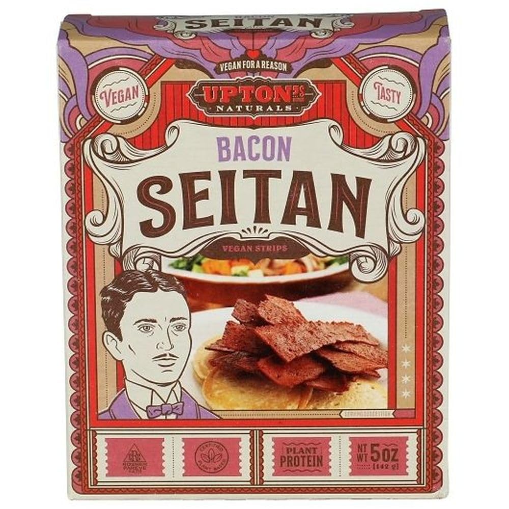 Uptons Naturals Bacon Seitan by Upton's Naturals – 5 Ounce, Pack of 6