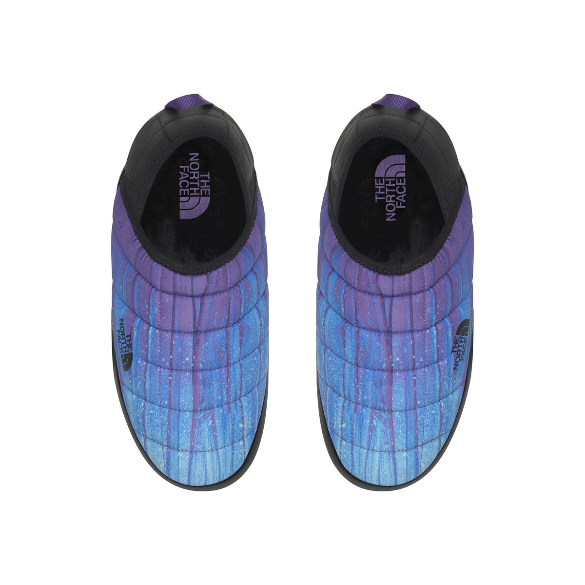 Thermoball Trac Mule V Winter Shoe by The North Face – Polyester, Elevation Stripes Print/Tnf Black, Model NF0A3UZN