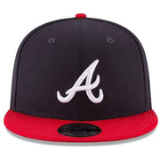 9Fifty MLB Atlanta Braves Basic Navy/Red Snapback Hat One Size by New Era – Polyester, Navy, Model 11591082