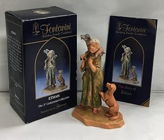 Fontanini by Roman Inc., Ethan The Shepherd, 5" Shepherd Collection, Nativity Figure and Accessories, Hand Sculpted and Painted