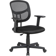 Mesh Back Office Chair with Lumbar Support by Global Industrial – Black, Model HX-50119M