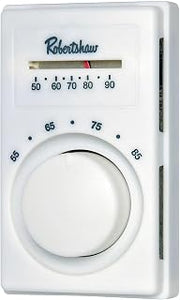 Robertshaw Line Voltage Thermostat, Heat Only, White