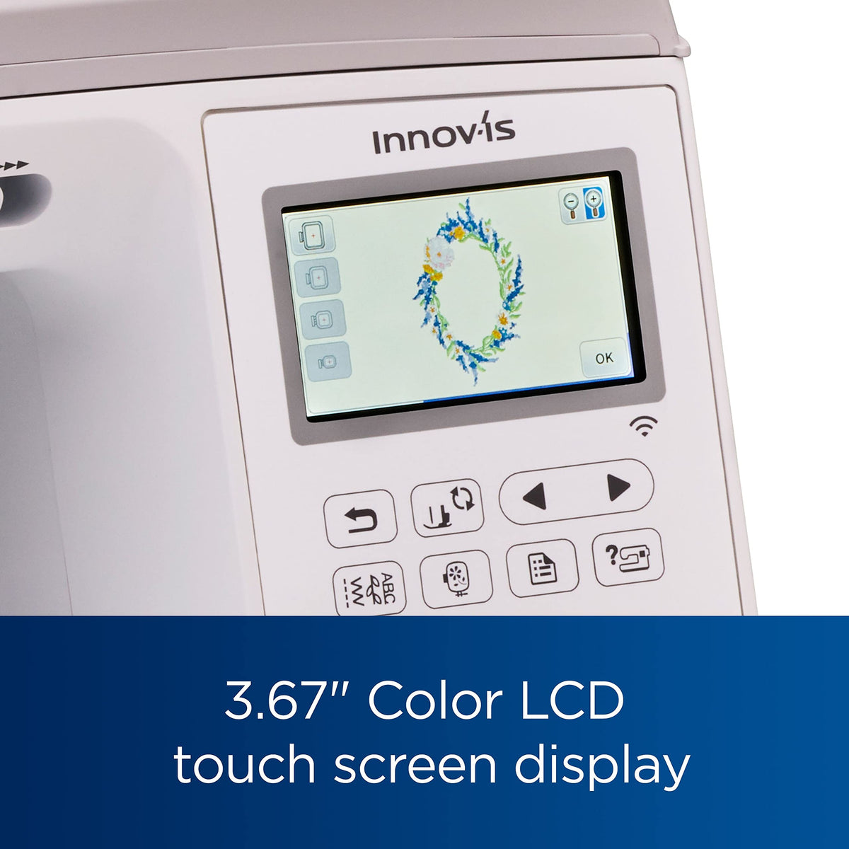 Innov-ís Sewing and Embroidery Machine with Wireless Capability by Brother – Metal, White, Model NQ3550W