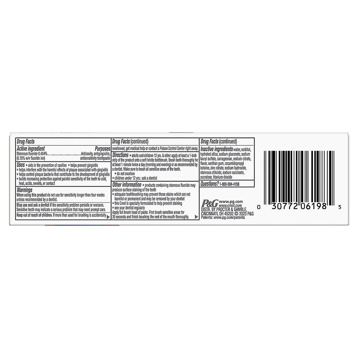 Pro-Health Gum and Sensitivity by Crest – 3.7 Ounce (Pack of 1), Model 80706879