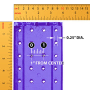 Azar Displays 4”W x 12”H x 13”H with a 9” base / Purple / Pegboard + Hooks Pegboard Hooks
