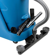 Wet Dry Squeegee Vacuum with On-board Tool Storage by Global Industrial – 23.6"W x 41.3"H, 18.0 gallons, Plastic, Blue, Model 641415