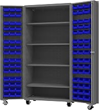 Durham Mobile Cabinet, 96 Bins, 4 Shelves