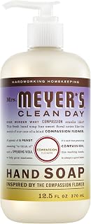 Mrs. MEYER'S CLEAN DAY Hand Soap, Compassion Flower Scent, 12.5 Fl Oz Bottle