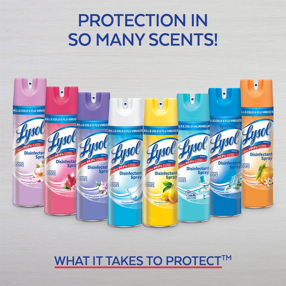 Surface Disinfectant Liquid 12.5 oz. Can Spring Waterfall Scent 12 Ct RAC by Lysol – 12.5 Ounce (Pack of 12), Pack of 12, Model 1920002845