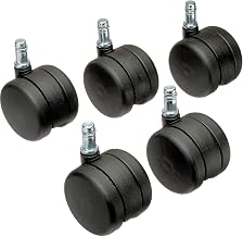 Global Industrial Interion 60mm Casters, 2-2/5" Diameter Wheels, 5 Per Set