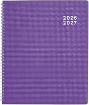 Blueline DuraFlex Essential Academic Monthly Planner, 14 Months, July 2026 to August 2027, Twin-Wire Binding, Two-Piece Poly Cover, 11" x 8.5", Purple (CA701F.03)