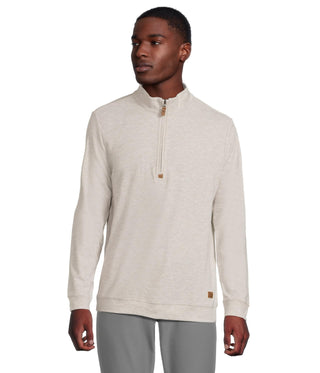 Mens Cloud Sweater 1/4 Zip by TravisMathew – XX-Large, Cotton Blend, Heather Grey, Model A42356