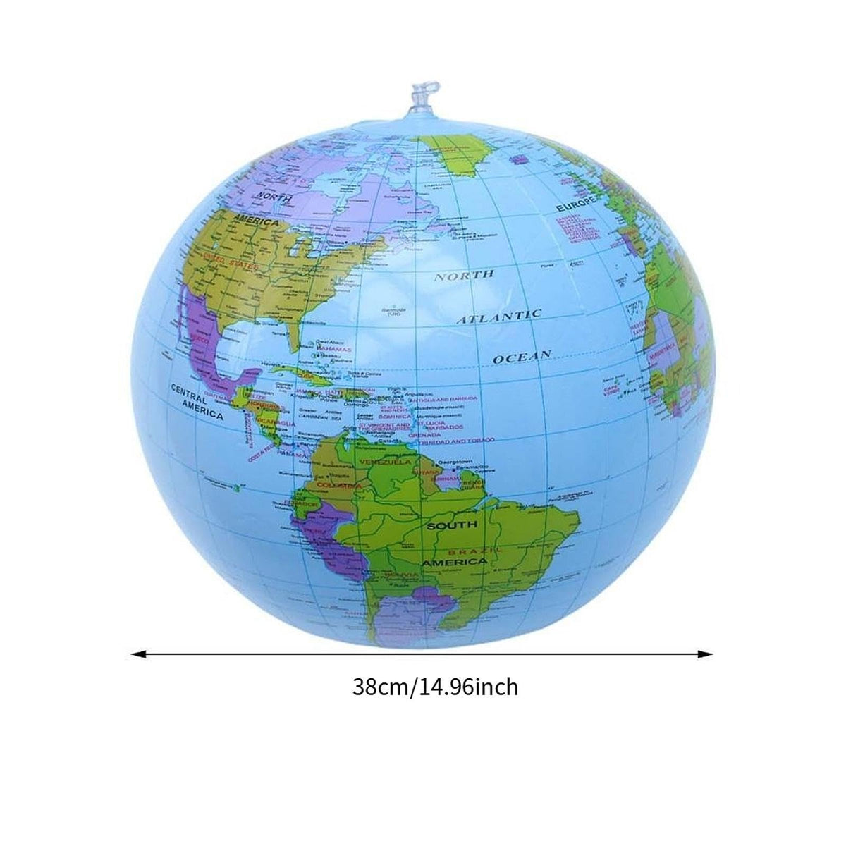 Inflatable 16 Inches PVC Balloon Toy Geography Easy to Read Globe by Chosertory – 40cm, As Shown, Model 57079786136576888