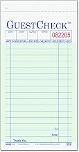 National Checking Company 10450 Guest Check Pad, 3 1/2 x 6 3/4, Two-Part Carbon Copy, 50 Forms