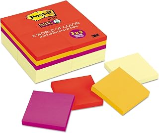 Post-it Super Sticky Neon Fusion Office Pack, Marrakesh and Canary Yellow