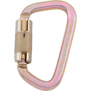 7/8" Double-Locking Gate Carabiner by Global Industrial – One Size, Plated Alloy Steel, Gold, Model J8445