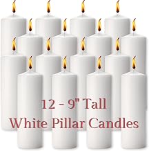 Hollowick Select Wax White Solid Wax Pillar Candle 3" Dia x 9" H (12/case)