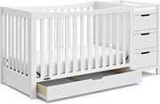 Graco Remi 4-in-1 Convertible Crib & Changer, White