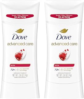 Dove Advanced Care Antiperspirant Deodorant for Women Revive 72 hour sweat and odor protection 2.6 oz (Packaging May Vary) (Pack of 12)