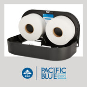 Pacific Blue Basic 1-Ply Jumbo Jr. 9'' Toilet Paper by GP PRO () by Georgia-Pacific – 8 Rolls, Paper, White, Pack of 8, Model 13718