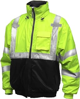 TINGLEY J26112.3XL High-Visibility Bomber Jacket, Hi/Vis Yellow, 3X-Large