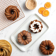 Classic Bundt Duet by Nordic Ware – 5 Cups, Aluminum, Gold, Model 97277