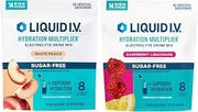 Liquid I.V. Hydration Multiplier Sugar-Free - Classics - White Peach + Raspberry Lemonade - 2 Pack (14 Servings)